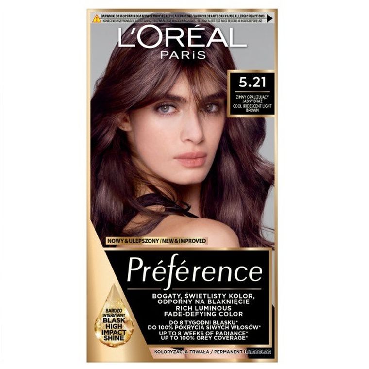 L'Oreal Paris, Preference, farba do włosów, 5.21 Light Brown