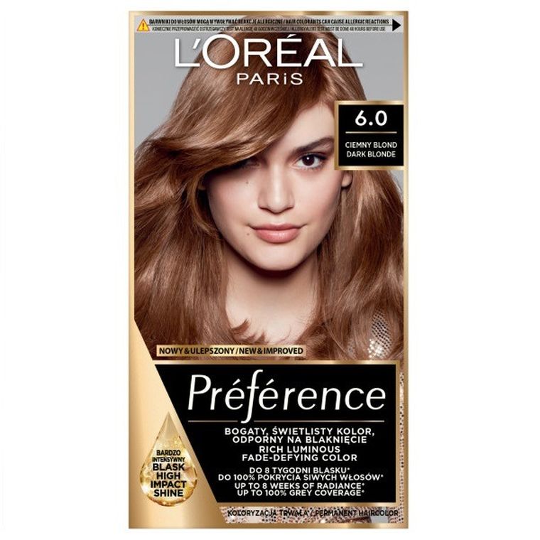 L'Oreal Paris, Preference, farba do włosów, 6.0 Dark Blonde