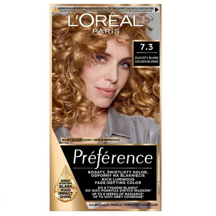 L'Oreal Paris, Preference, farba do włosów, 7.3 Golden Blonde