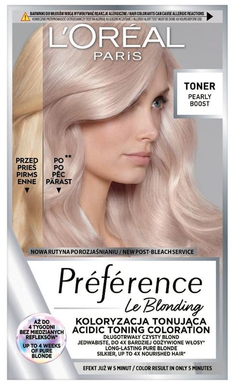 L'Oreal Paris, Preference Le Blonding, toner koloryzujący do włosów blond, pearly boost