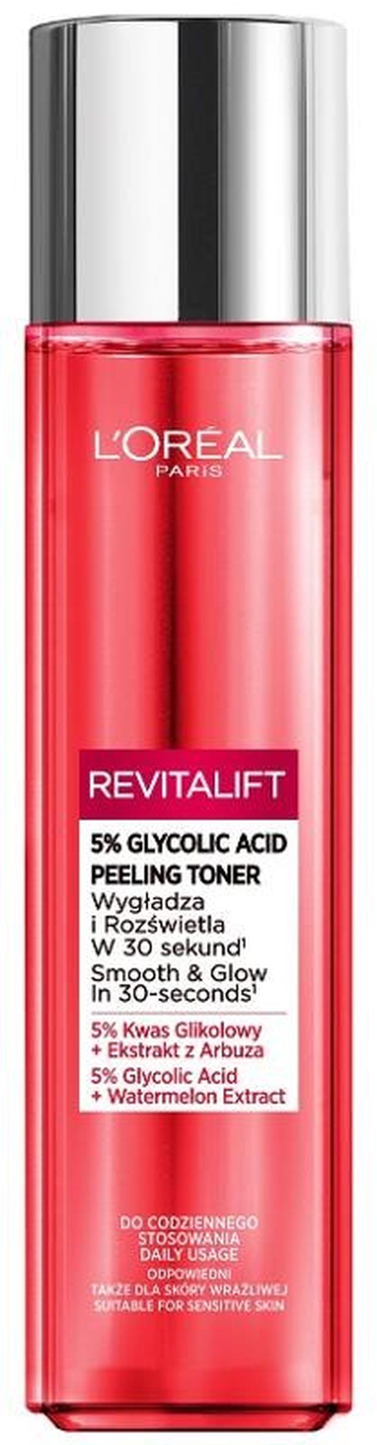 L'Oreal Paris, Revitalift, peeling-toner złuszczający z kwasem glikolowym, (5%), 180 ml