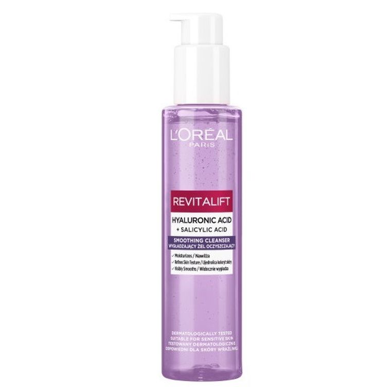 L'Oreal Paris, Revitalift wygładzający żel oczyszający z kwasem hialuronowym, 150 ml
