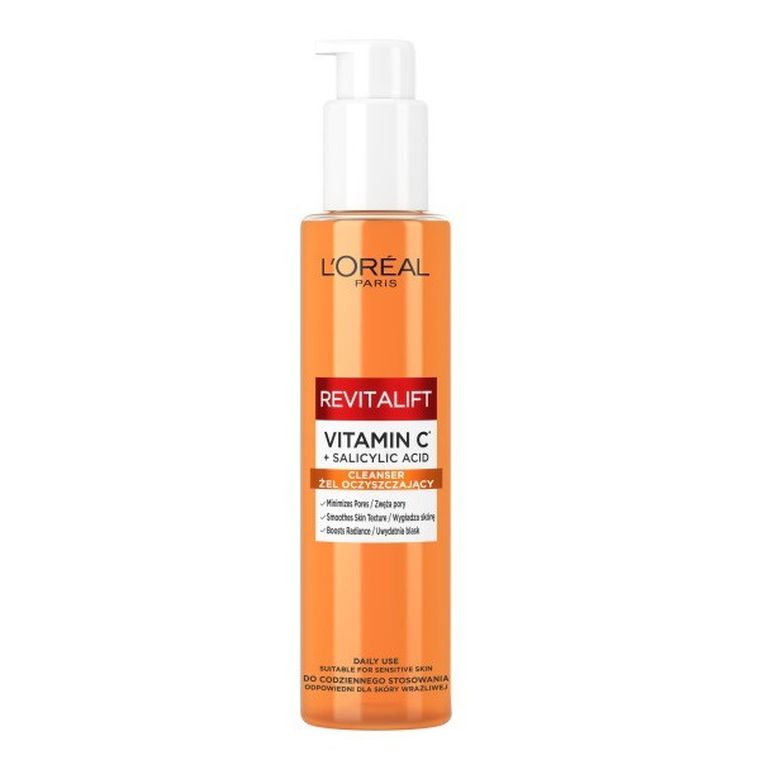 L'Oreal Paris, Revitalift, żel oczyszczający do twarzy z witaminą C i kwasem salicylowym, 150 ml