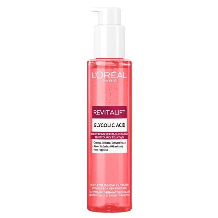 L'Oreal Paris, Revitalift, złuszczający żel myjący z kwasem glikolowym, 150 ml