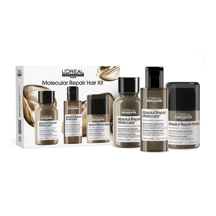 L'Oreal Professionnel, Serie Expert Absolut Repair Molecular, zestaw: szampon, 100 ml + serum, 75 ml + krem, 50 ml
