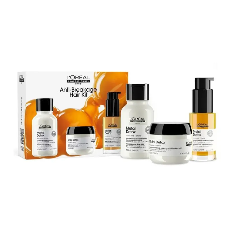 L'Oreal Professionnel, Serie Expert Metal Detox, zestaw: szampon, 100 ml + maska, 75 ml + olejek, 30 ml