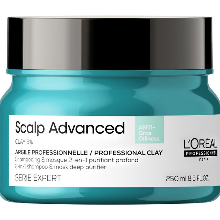 L'Oreal Professionnel, Serie Expert Scalp Advanced 2in1 Deep Purifier Clay, maska oczyszczająca z glinką 2w1, 250 ml