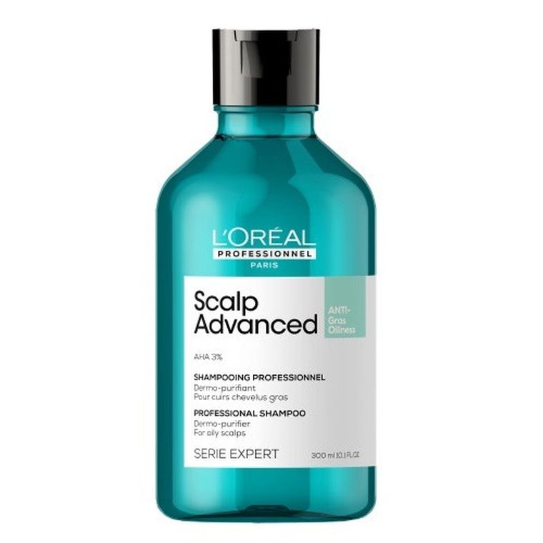 L'Oreal Professionnel, Serie Expert Scalp Advanced Shampoo, oczyszczający szampon do przetłuszczającej się skóry głowy, 300 ml