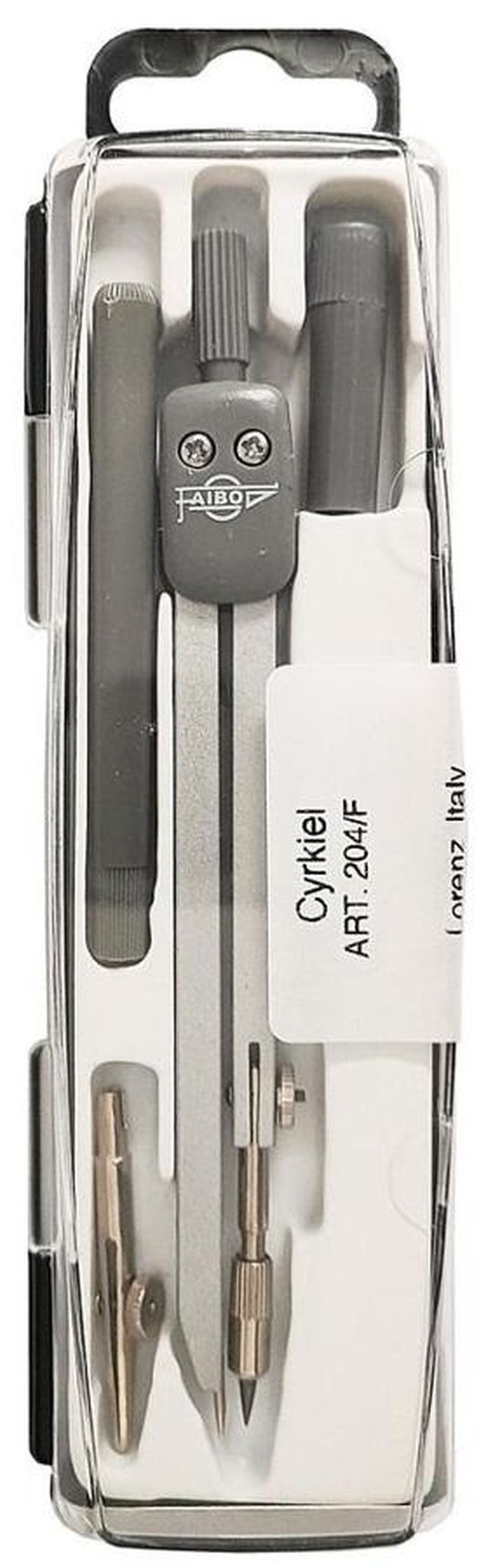 Lorenz, cyrkiel metalowy w pudełku, 4 elementy