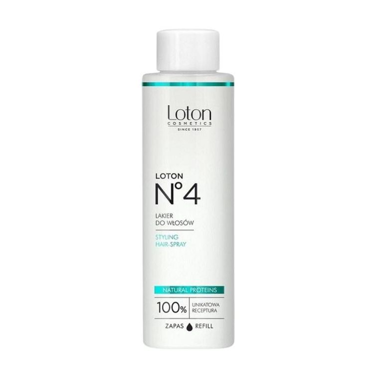 Loton, lakier do włosów z naturalnymi proteinami, zapas, nr 4, 125 ml