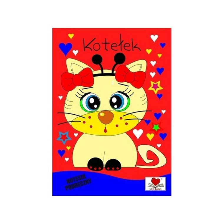 Love Books, notesik podręczny, kotełek, 1 szt.