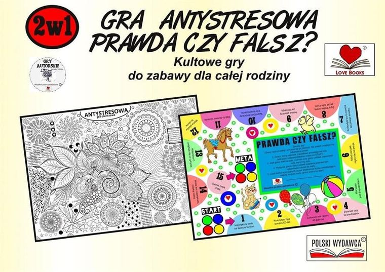 Love Books, Prawda czy Fałsz? gra familijna 2w1