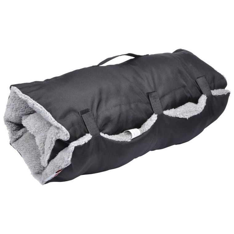 Love Story, Bicolore, podróżna mata dla psa, 80-50 cm, czarny + szary