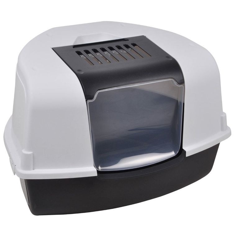 Love Story, kuweta dla kota narożna, 58-47-38 cm, antracytowa