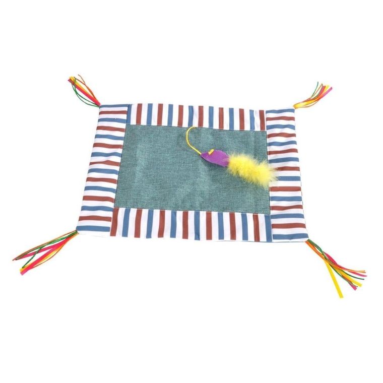 Love Story, mata do zabawy dla kota, z frędzlami i myszką, 45-35 cm