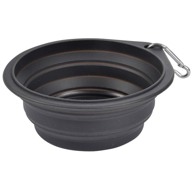 Love Story, miska turystyczna dla psa i kota, składana, silikon, Ø 15 cm, ciemnoszara