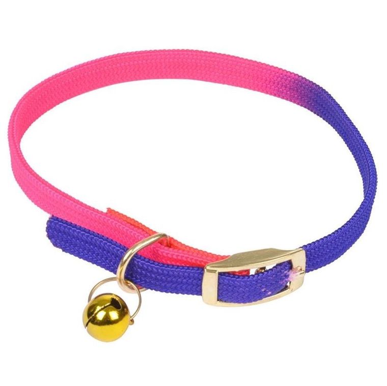 Love Story, obroża dla kota z dzwoneczkiem, neonowa, 30 cm