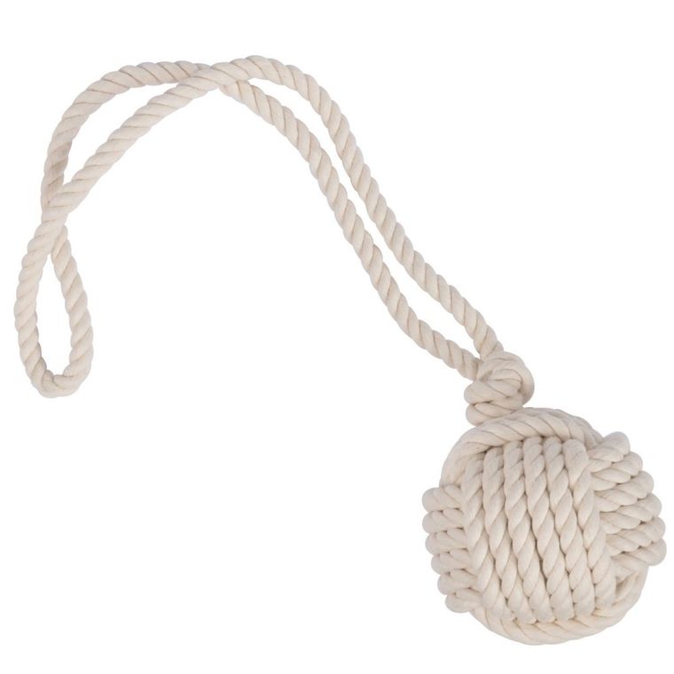 Love Story, piłka na sznurku dla psa, 48 cm, naturalna