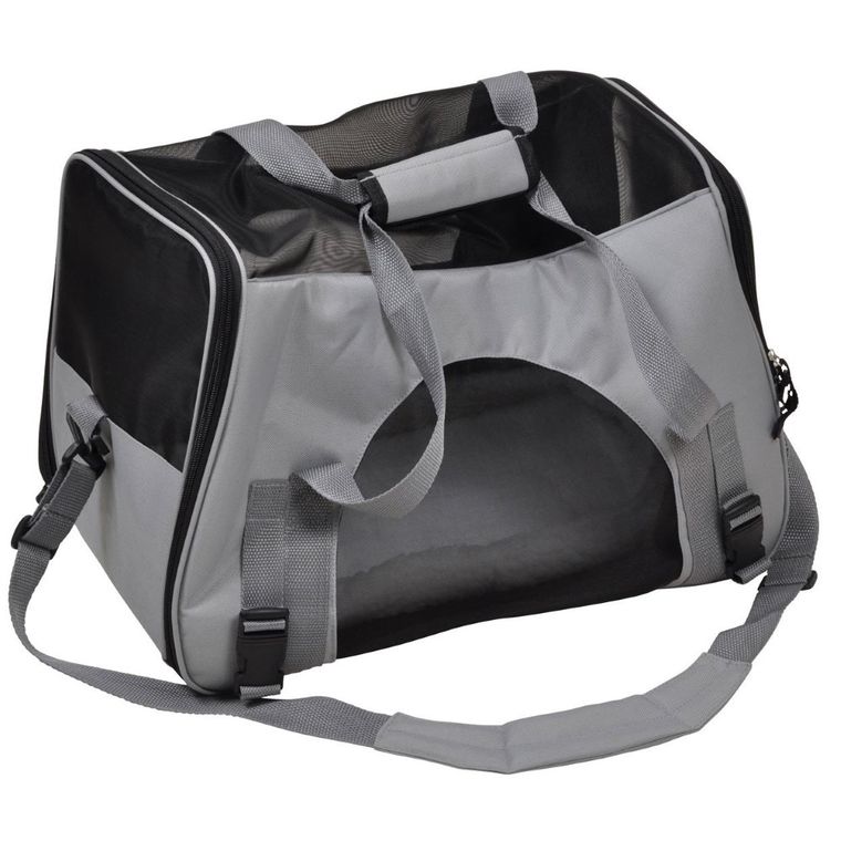 Love Story, transportowa torba dla psa i kota, 48 cm, szara