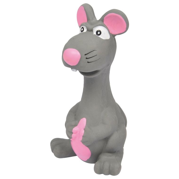 Love Story, zabawka dla psa, mysz, piszcząca, 14,5-8 cm, szara