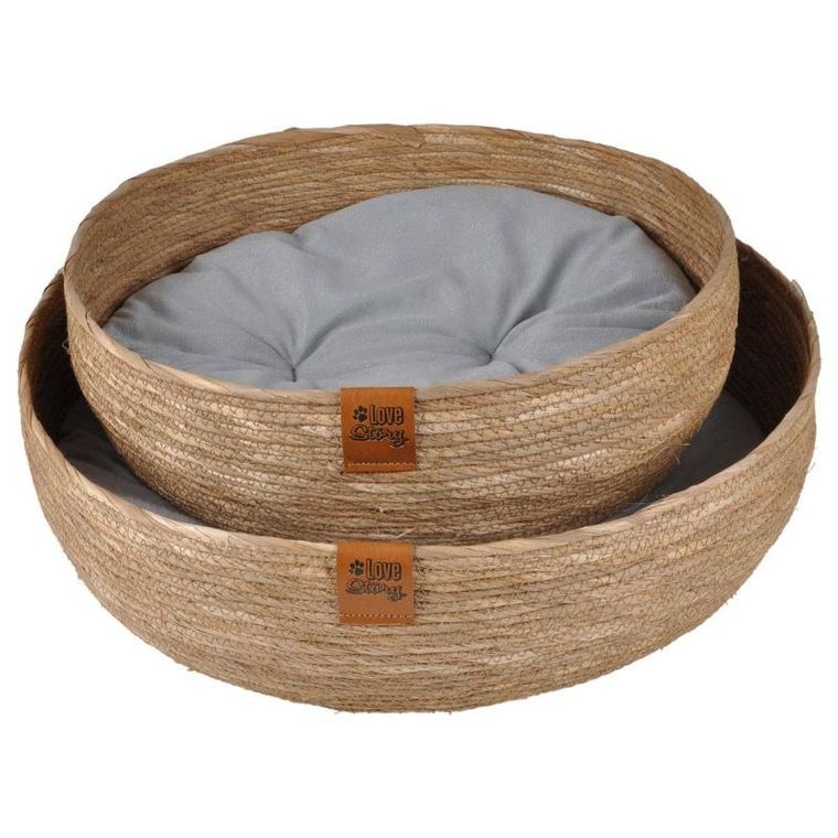 Love Story, zestaw plecionych koszy, hiacynt wodny, 2 szt.