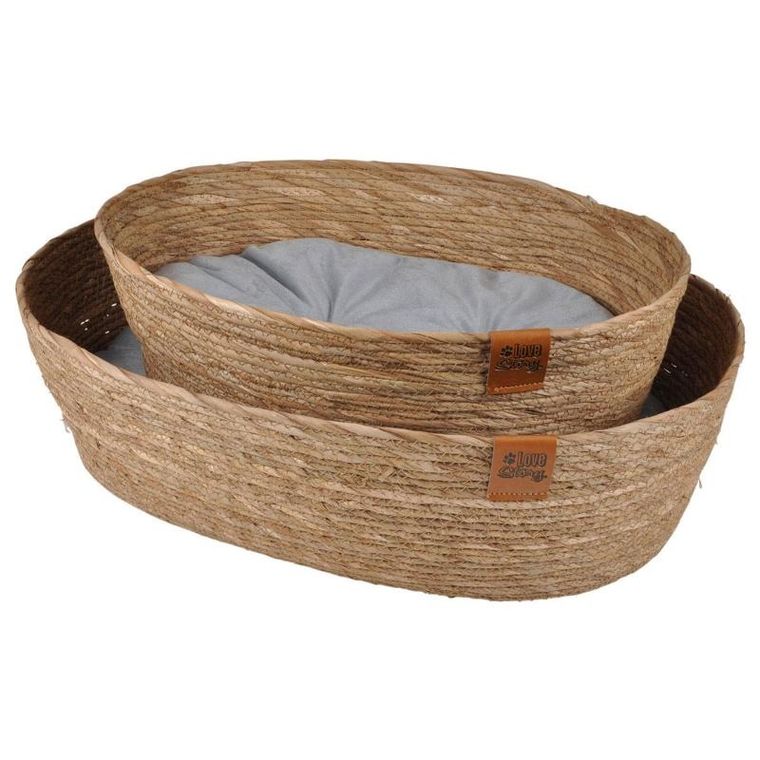 Love Story, zestaw plecionych koszy, hiacynt wodny, 2 szt.