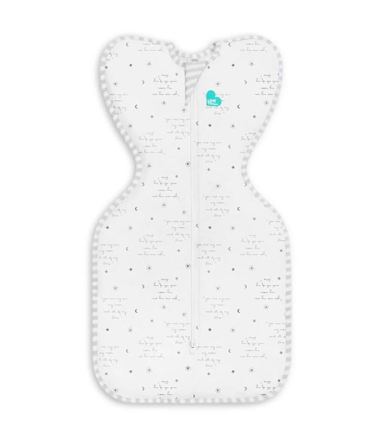 Love to Dream, Swaddle Up, otulacz, śpiworek, etap 1, kosmos i napisy, TOG 0.2, rozmiar XS