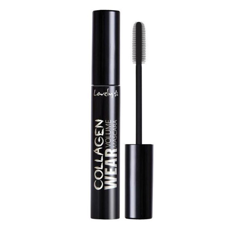 Lovely, Collagen Wear Volume Mascara, tusz pogrubiająco-wydłużający z kolagenem, Black, 8g