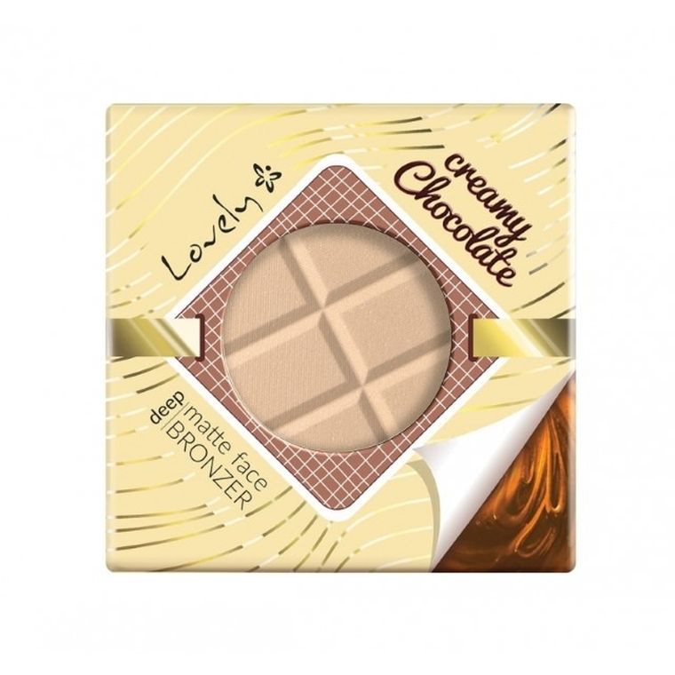 Lovely, Creamy Chocolate Deep Matte Face Bronzer, czekoladowy matowy puder brązujący do twarzy i ciała, 9g