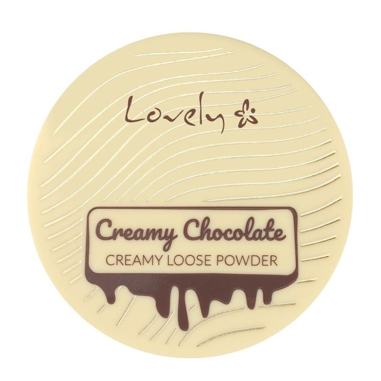 Lovely, Creamy Chocolate Loose Powder, czekoladowy matowy puder brązujący do twarzy i ciała z ekstraktem z nasion kakao, 8g