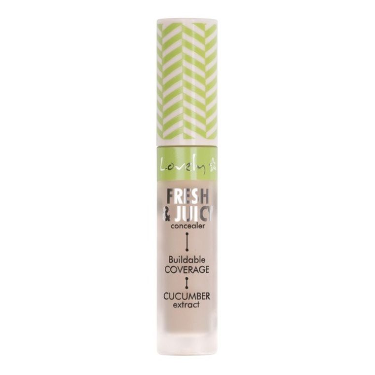 Lovely, Fresh & Juicy Concealer, rozświetlający korektor do twarzy z ekstraktem z ogórka, 3, 4.8g