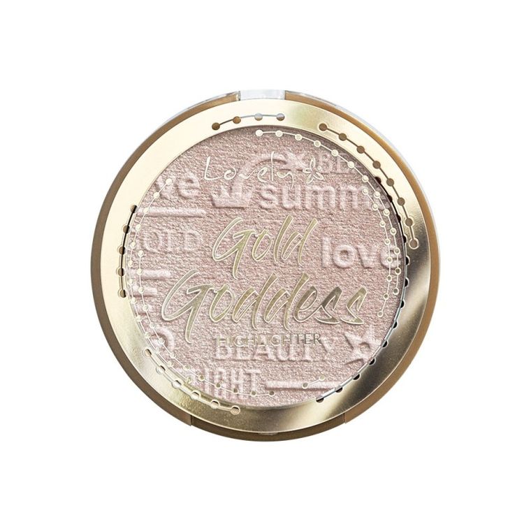 Lovely, Gold Goddes Highlighter, wypiekany rozświetlacz do twarzy