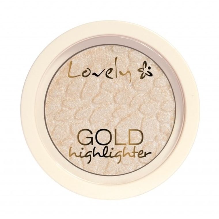 Lovely, Gold Highlighter rozświetlacz do twarzy w kamieniu