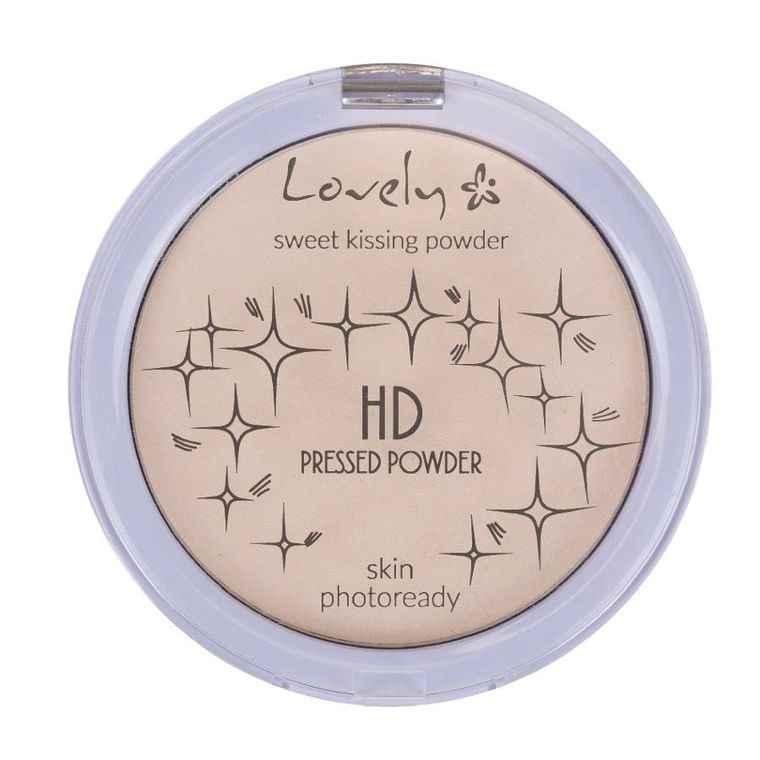Lovely, HD Pressed Powder, transparentny matujący puder do twarzy z olejem jojoba, 10g