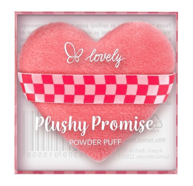 Lovely, Plushy Promise, puszek do pudru w kształcie serca