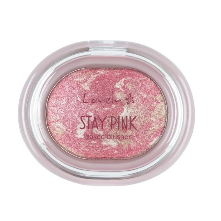 Lovely, Stay Pink Baked Blusher, wypiekany róż do policzków, 3.5g