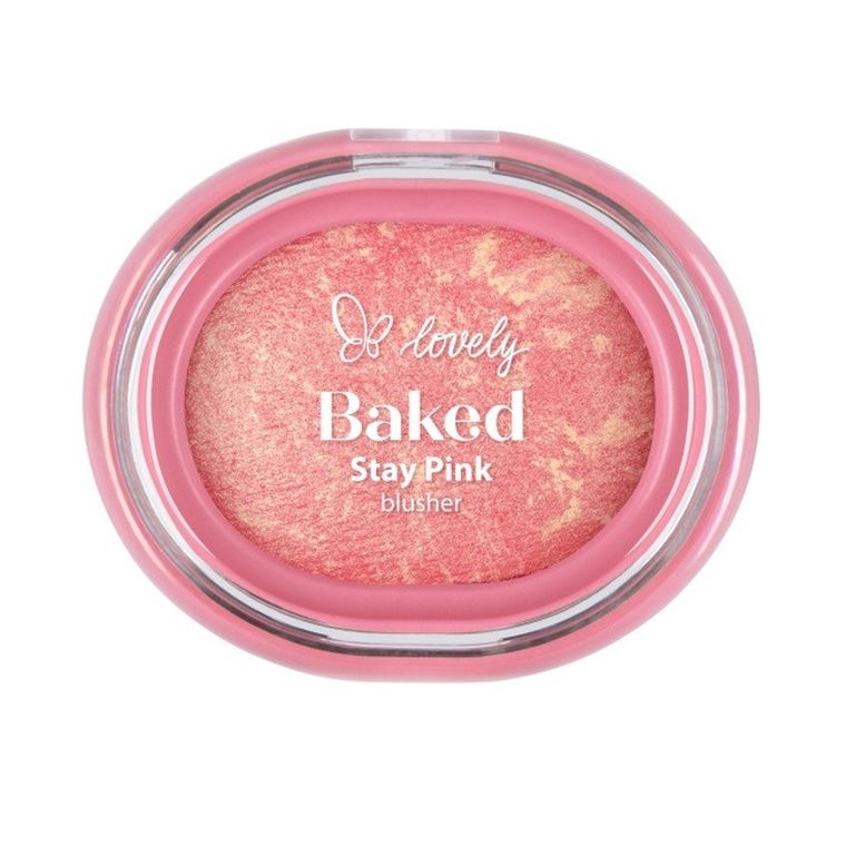 Lovely, Stay Pink Baked Blusher, wypiekany róż do policzków, nr 04, 3.5g