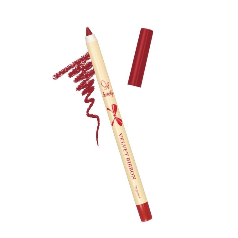 Lovely, Velvet Ribbon Lip Pencil, konturówka do ust, nr 02, 1g