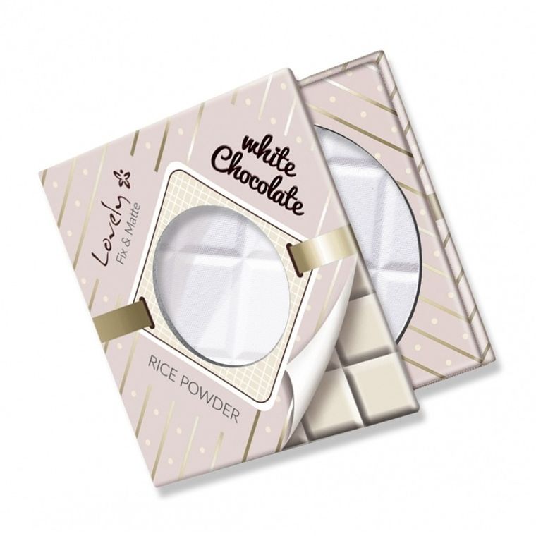 Lovely, White Chocolate Rice Powder, transparentny puder ryżowy do twarzy, 9g