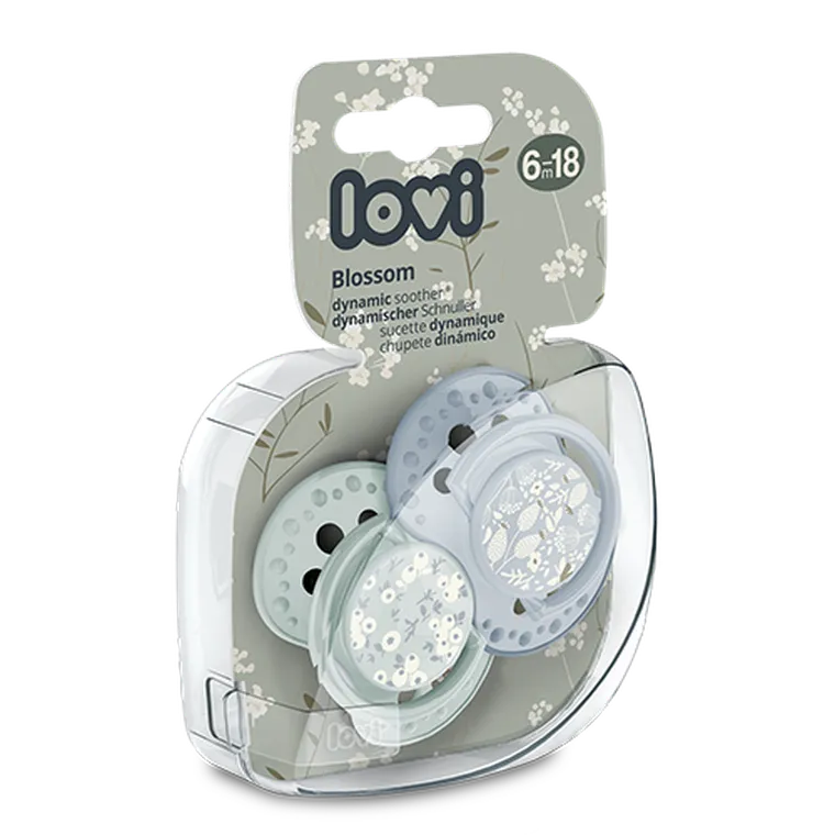 Lovi, Blossom Boy, smoczek silikonowy, dynamiczny, 6-18m, 2 szt.