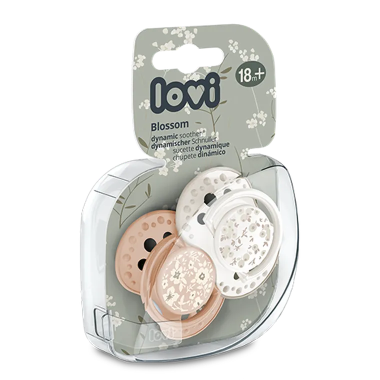Lovi, Blossom Girl, smoczek silikonowy, dynamiczny, 18m+, 2 szt.