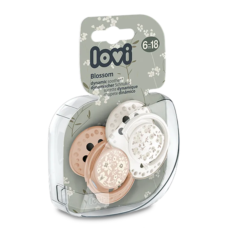 Lovi, Blossom Girl, smoczek silikonowy, dynamiczny, 6-18m, 2 szt.