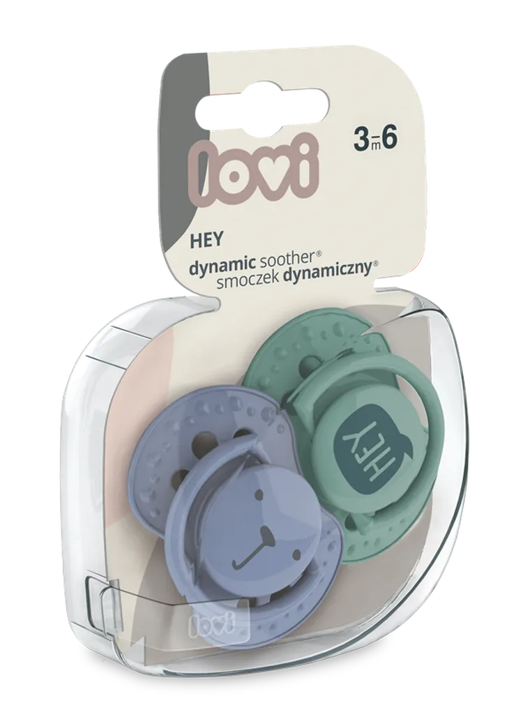 Lovi, Hey Boy, smoczek dynamiczny, silikonowy, 3-6m, 2 szt.