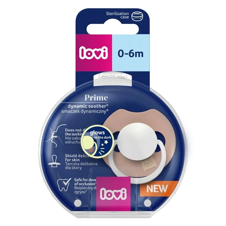 Lovi, Prime, smoczek silikonowy, dynamiczny, Blush Glow, 0-6m