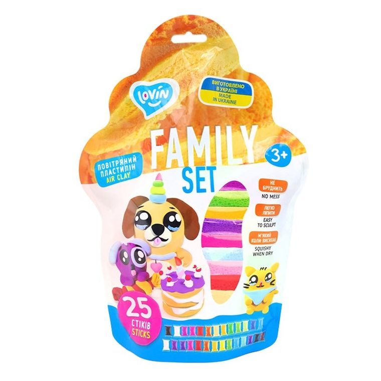 Lovin, Family Set, ciastolina, 25 kolorów