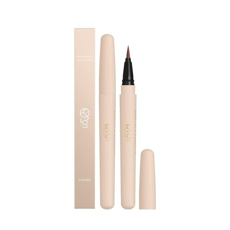 Lovro, Shimmer Eyeliner, błyszczący płynny eyeliner, 01 Chocolate, 0.6g