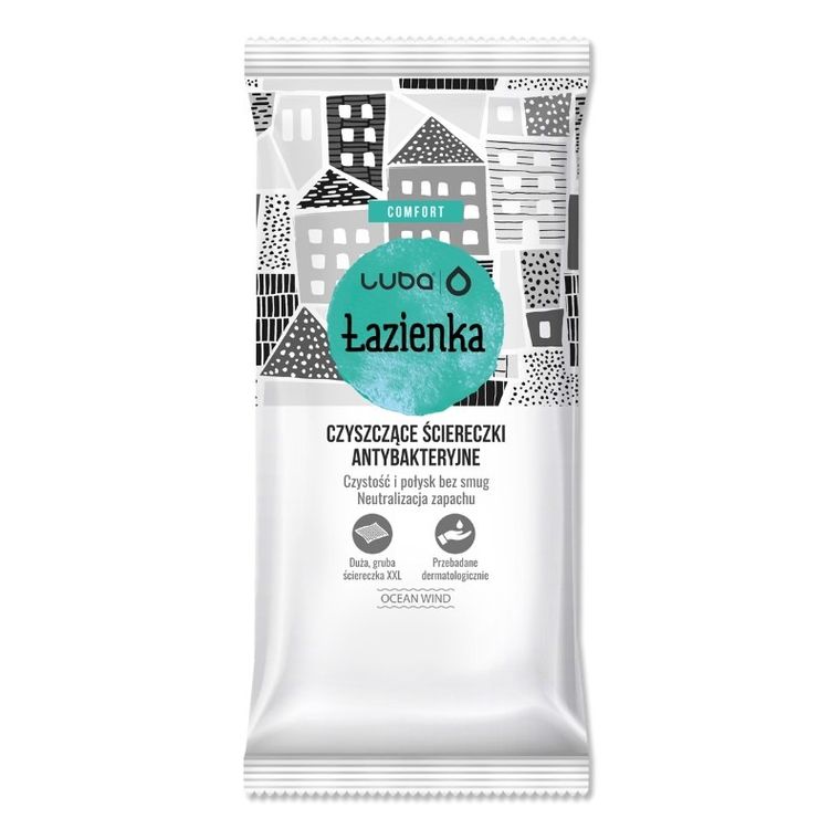 Luba, Comfort, czyszczące ściereczki antybakteryjne do łazienki, 32 szt.