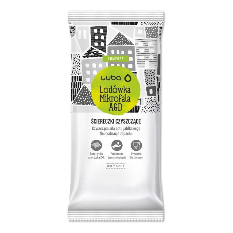 Luba, Comfort, ściereczki czyszczące nawilżane, do lodówki mikrofalówki i sprzętu AGD, 32 szt.