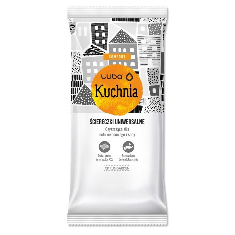 Luba, Comfort, ściereczki uniwersalne, nawilżane, do kuchni, 32 szt.