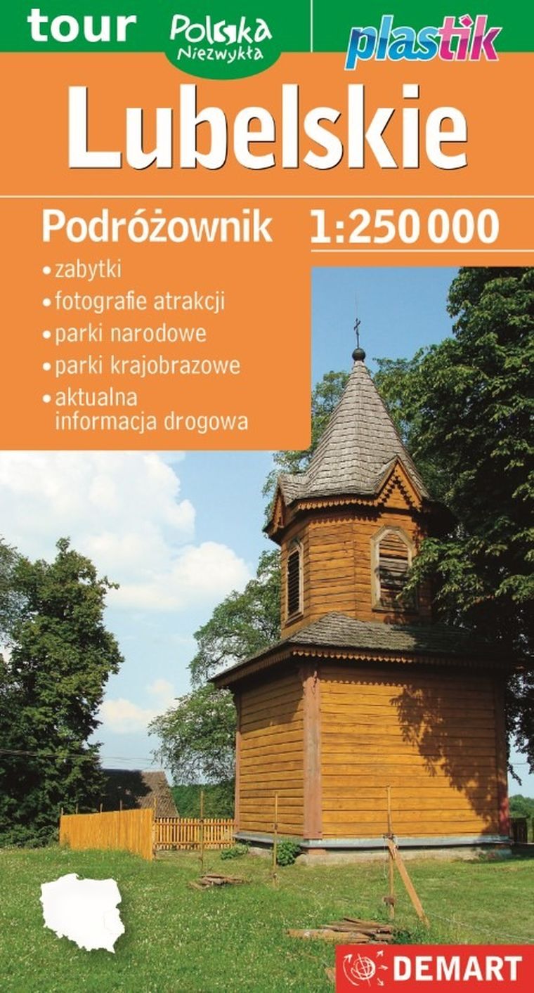 Lubelskie - mapa turystyczna plastik